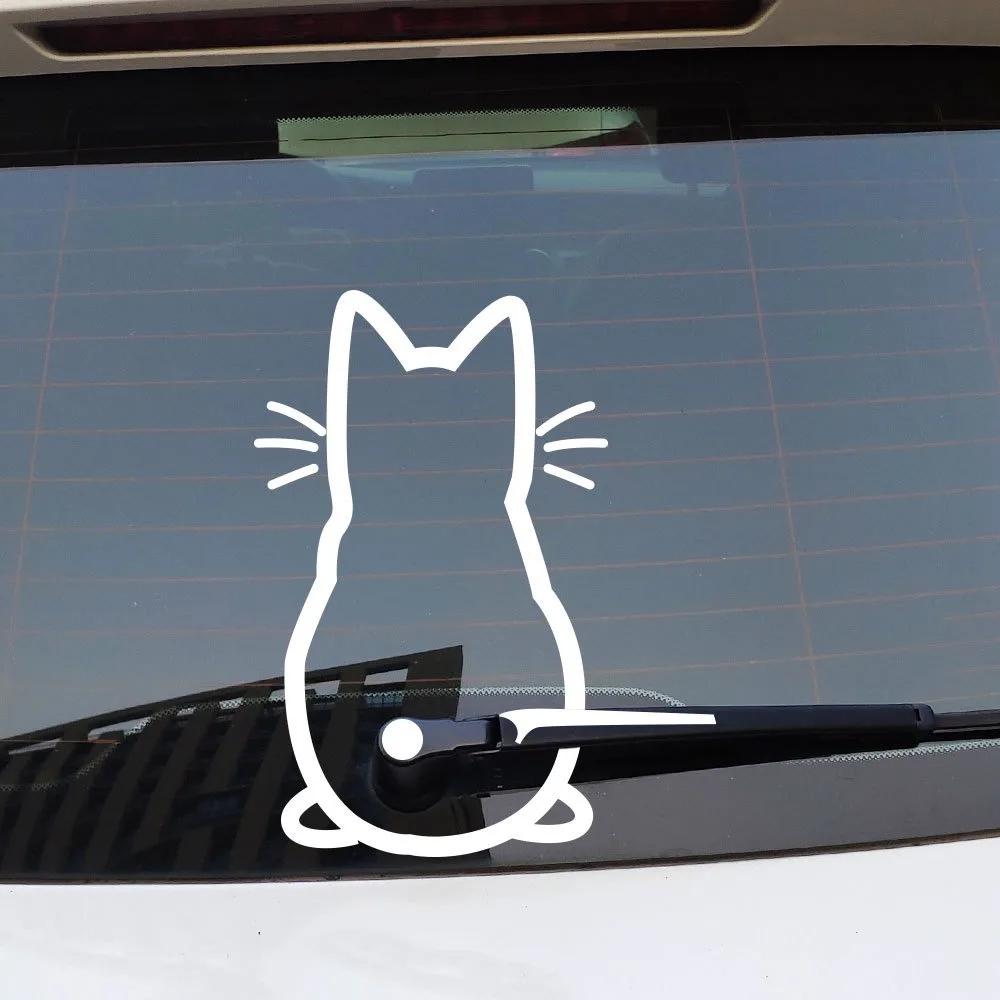 Cartoon Cute Cat Sticker Windshield Wiper Sticker Car Sticker Car Rear Wiper Decal Car Accessories