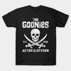 Men Black Print T-shirt The Goonies Never Say Die Vintage No-Cut Transfer Paper Print Cotton Tshirt