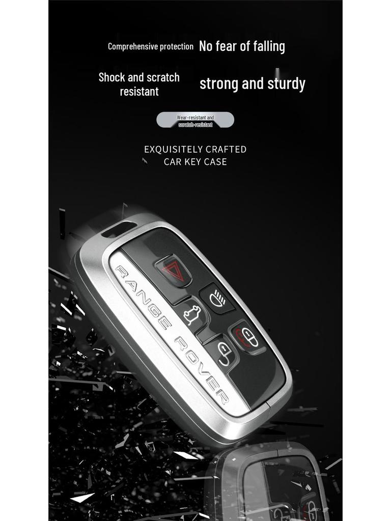 Land Rover Schlüsselhülle: Aluminiumgehäuse für Range Rover Sport, Velar, Evoque, Discovery, Freelander.
