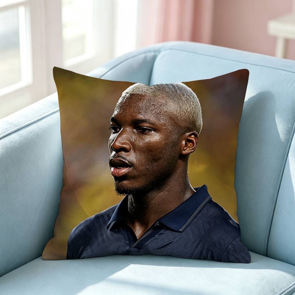 Football Star Moises Caicedo Square DoubleSided printed Pillow Case Bedroom Bedside Pillow Sofa Cushion Cover