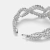 New flower-shaped bracelet personality zircon bracelet versatile cold style hand jewelry female bracelet silver