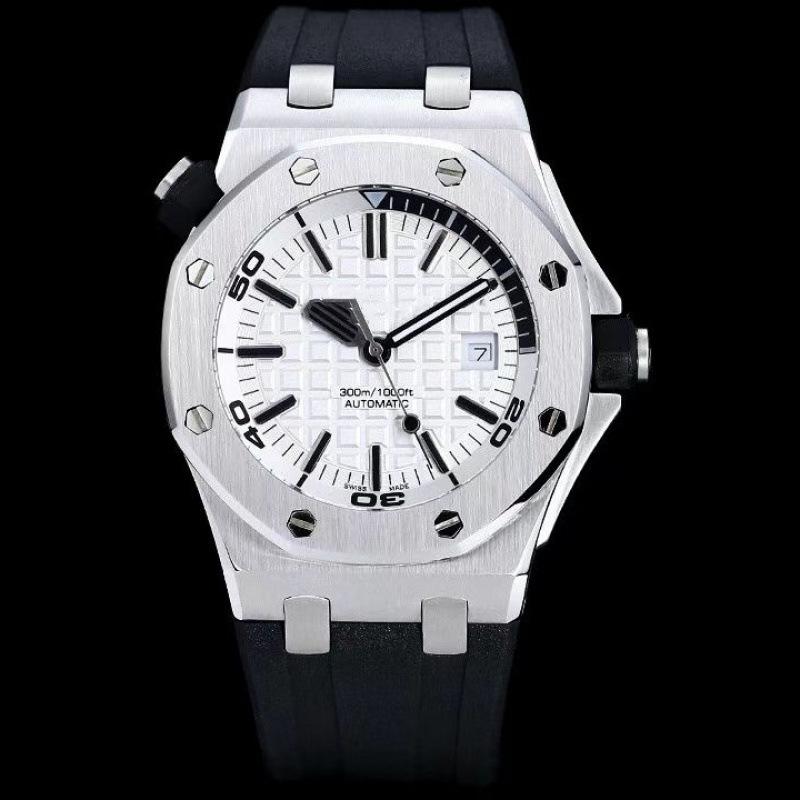 Royal A Oak P-Serie Herren Automatikuhr Wasserdicht mit Leuchtzeiger - Modell 15720 Offshore