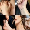 15 Blatt kleine temporäre Tattoos für Kinder, Frauen, Männer, Finger, gefälschte Tattoo-Aufkleber, Buchstabe Unendlichkeit, Stern, Mond, schwarze Tatoos-Paste
