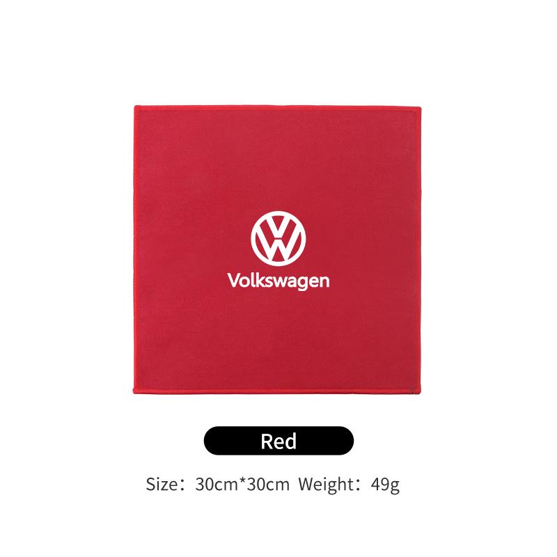 T23-Car Logo Wash Clean Towel Microfiber Cleaning Drying Cloth For Volkswagen VW Tiguan CC Jetta Polo Golf Passat Scirocco Touareg