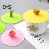 6Pcs Silicone Cup Lid Set Cute Animal Drink Covers Reusable Airtight Mug Cover for Hot/Cold Beverages Dustproof Leak-Proof Cup Sleeves