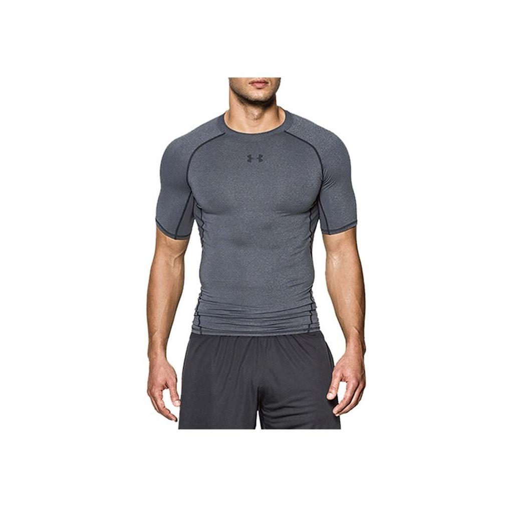 Under Armour Slim Fit Comfortable Sports Short Sleeve Gym Shirt Men Gray 1257468-090