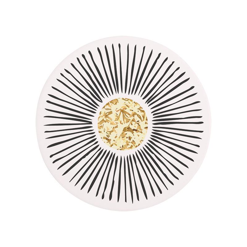 

Nordic Retro Ceramic Quick-Dry Coaster with Heat-Resistant Diatomaceous Earth and Cork. 10*10cm