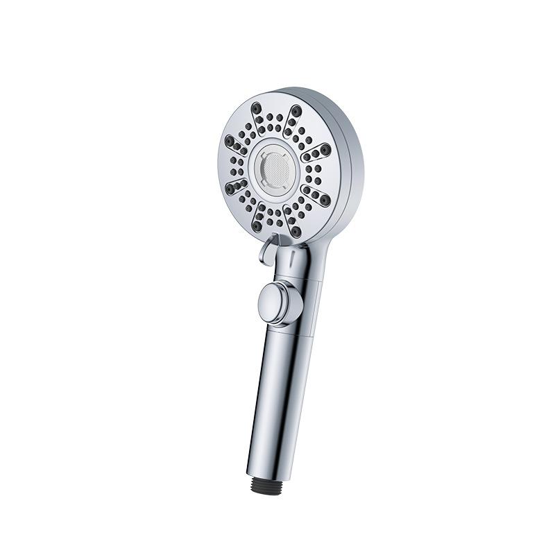 Chrome Micro Bubble High Pressure Shower Set Large Panel Single Water Outlet Easy Installation (as the picture,Chrome)