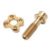 RISK Bike Front Derailleur Screw Gasket Kit Hollow Titanium Alloy Folding Bicycle Derailleur Screw Accessory Gold