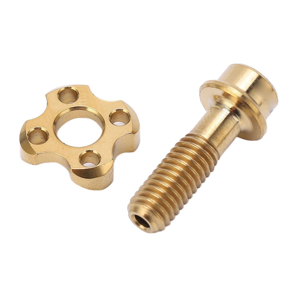RISK Bike Front Derailleur Screw Gasket Kit Hollow Titanium Alloy Folding Bicycle Derailleur Screw Accessory Gold