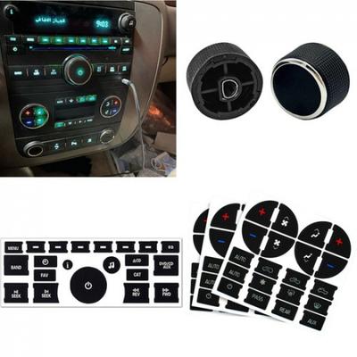 Rear Radio Knob AC Control Button Volume Fit Cadillac Chevy Sticker Decal GMC TX
