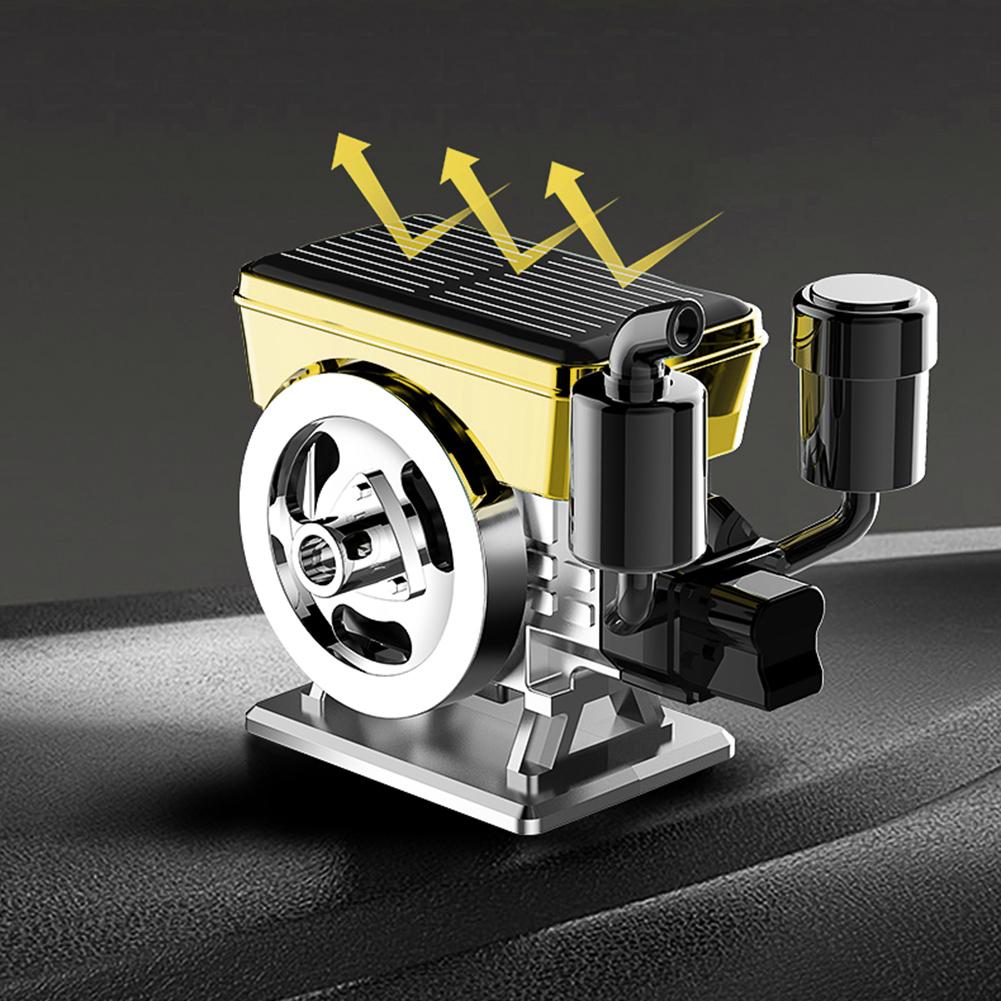 Diffuser Solar Powered Rotating Car Purifier Simulated  Engine Aromatherapy