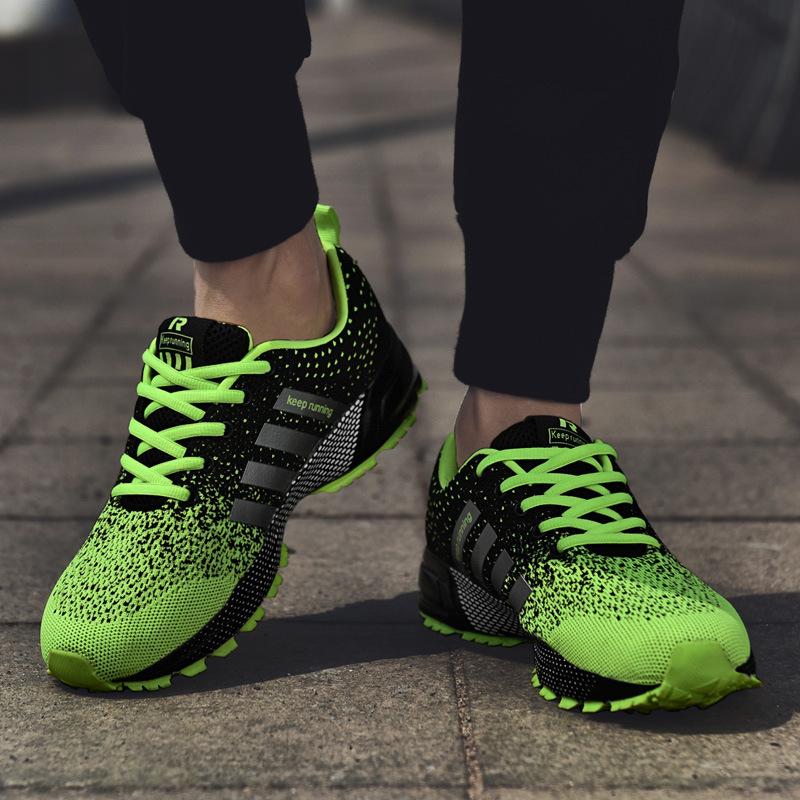 Large size new marathon sports mesh casual fly-woven shoes running shoes