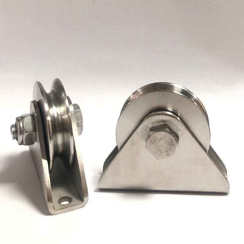Guide Pulley Wheel Assembly with Two-Hole Mount for Window Roller Repair Door Track Hardware and Guided Motion Support