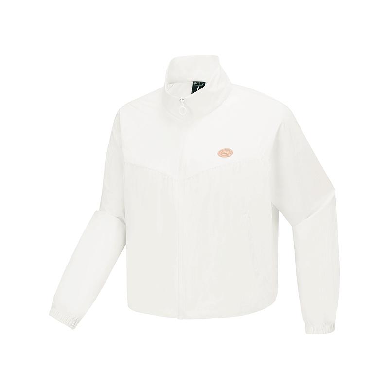 Skechers Loose Comfortable Lightweight Breathable Jacket Women Jackets Cotton-Candy-White L225W109-0074 L