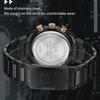 Mens Watches Stainless Steel Watch Waterproof Luxury Quartz Clock Chronograph Luminous Wristwatches Relogio Masculino