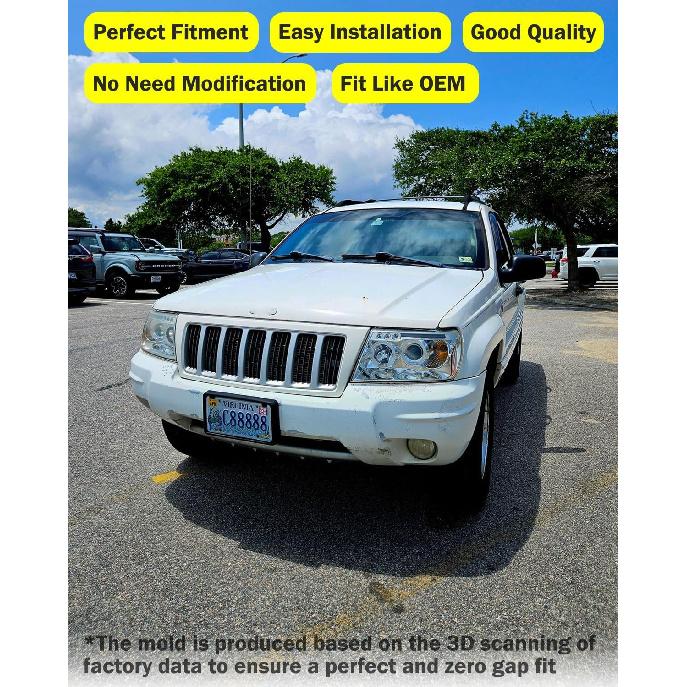 Front License Plate Frame for Jeep Grand Cherokee 2004-2010 for Commander 2006-2010 Front Bumper License Plate Holder Mounting Bracket Cover Replace#