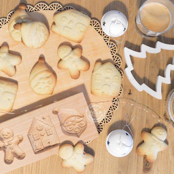 Moule bois biscuits fourrés - SCRAPCOOKING - Noël - 3 empreintes - 20x10x2cm