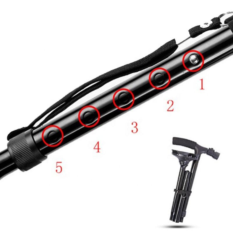 2020 New Design Aluminium Elderly Folding Outdoor Walking Stick