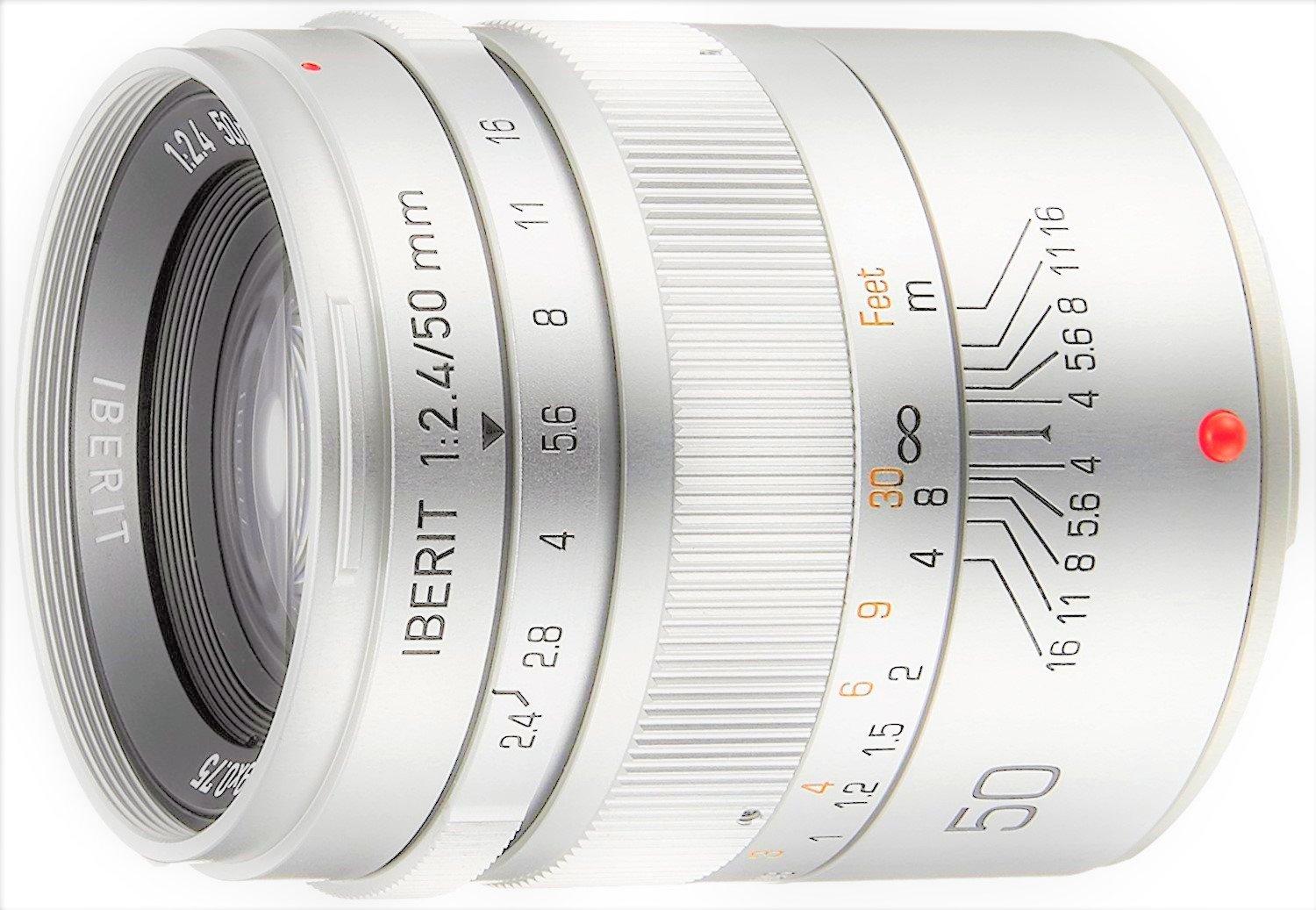 

KIPON Single Focus Lens IBERIT 50mm Lens for Fujifilm X Lens Frosted Silver f/2.4