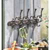European Retro Style Cast Iron Clothing Hook Courtyard Entrance Coat Umbrella Metal Storage Rack Wall Mounted Wall Decoration