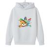 Unisex Autumn Plus Velvet Printed Hoodie - Casual Versatile Outerwear for Men, Women, and Children