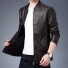 New men's PU leather jacket stand-up collar slim locomotive jacket spring and autumn fashion casual jacket men's trend