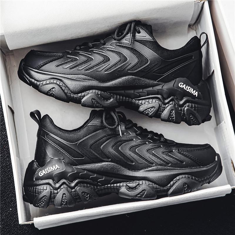 Internet Celebrity Hot Men's Shoes Versatile Casual Sports Teenagers Running Anti Slip Height Increasing White Dad Trendy