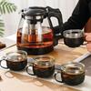 Mit Filter Glaskanne Hitzebeständig Kung Fu Teegeschirr Tee-Wasser-Trenner Kanne Wohnzimmer