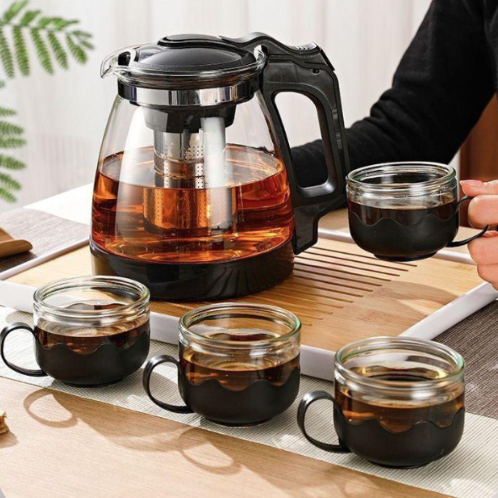 Heat Resistant Strainer Tea Kettle with Filter Kung Fu Teaware Tea-Water Separator Pot Office