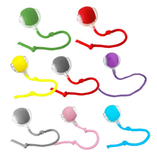 Cat Interactive Ball Toy Automatic Rolling 3 Modes Cat Toy Ball USB Charging Cat Self-Play Ball with Rope for All Indoor Cats