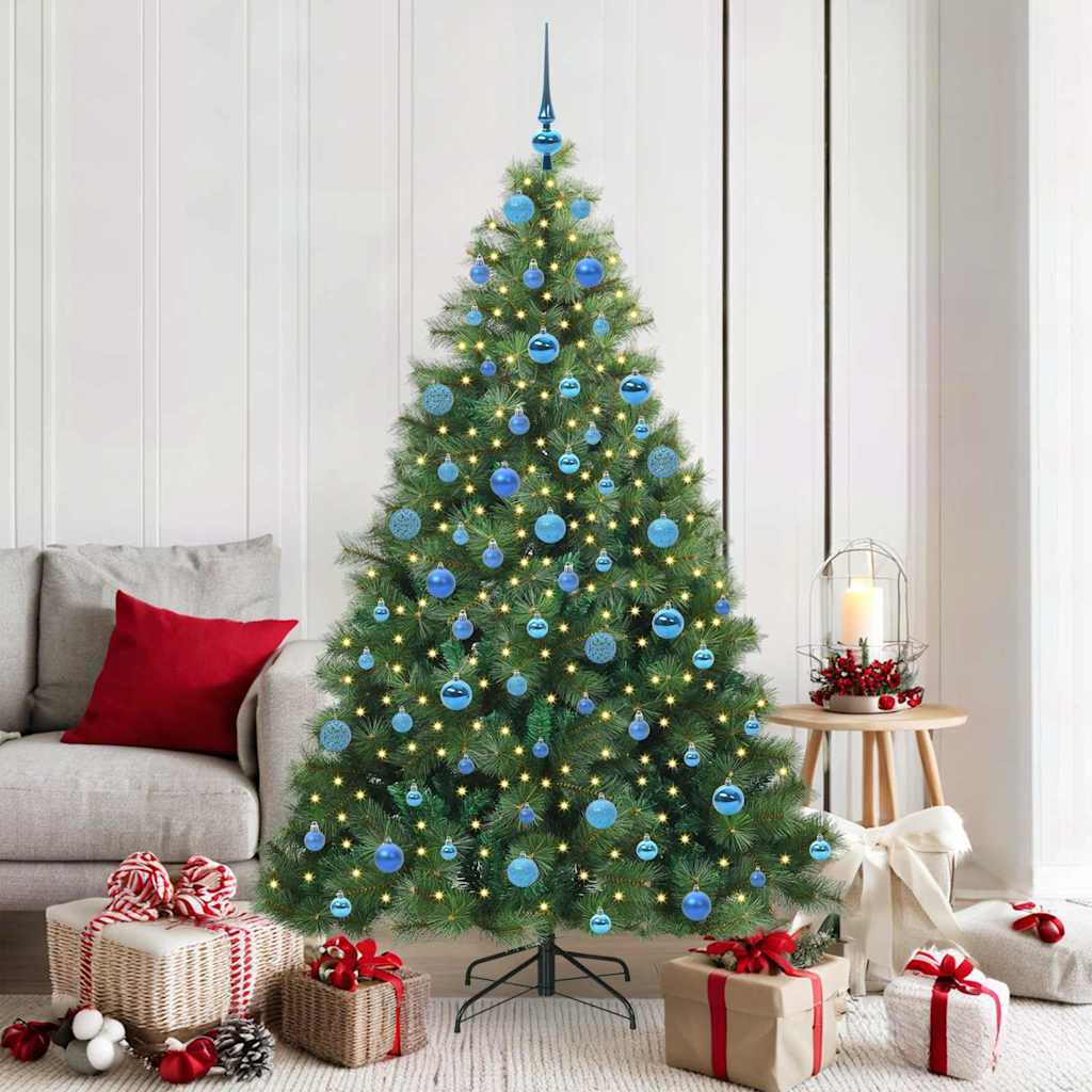 Artificial Christmas Tree with 300 LEDs Green 180 cm PE and PVC