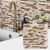 Decorative Adhesive Wall Sheets 3D Gel Faux Mosaic Stickers, Easy Peel & Stick Backsplash Tile Textured Panels Vintage Brick Wallpaper for Kitchen,