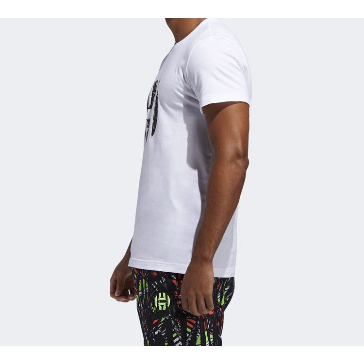 Adidas Sports Basketball Short Sleeve T-Shirt Men Tops White FM4787