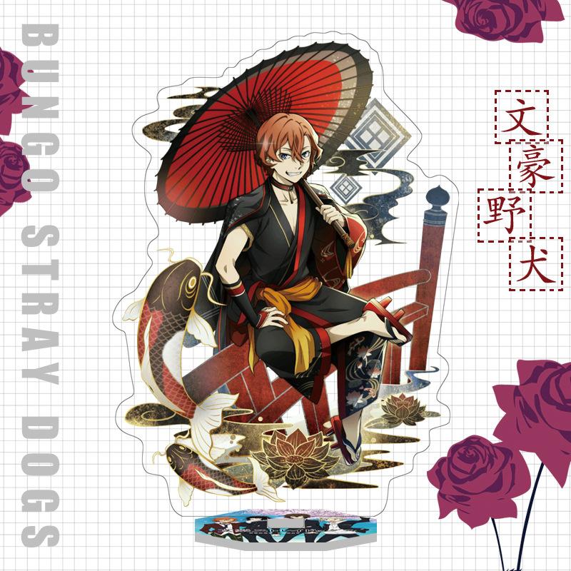 Japan Bungo Stray Dogs Anime Figur Acryl Stand Modell Spielzeug Dazai Osamu Nakahara Chuuya Ryunosuke Akutagawa Schreibtisch Dekor