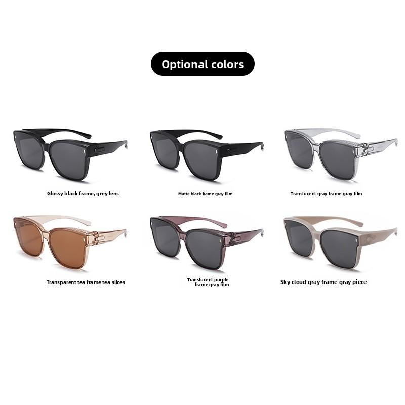 Polarized Tr90 Sunglasses For Men Women Uv400 Light Grey Sun Protection Driving Fashion