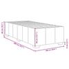 Bed Frame without Mattress Cream 100x200 cm Fabric