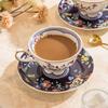 180ml Ceramic Coffee Cup Saucer European Style Flower and Bird Ceramic Cup Exquisite Afternoon Tea Flower Tea Coffee Mug Gifts