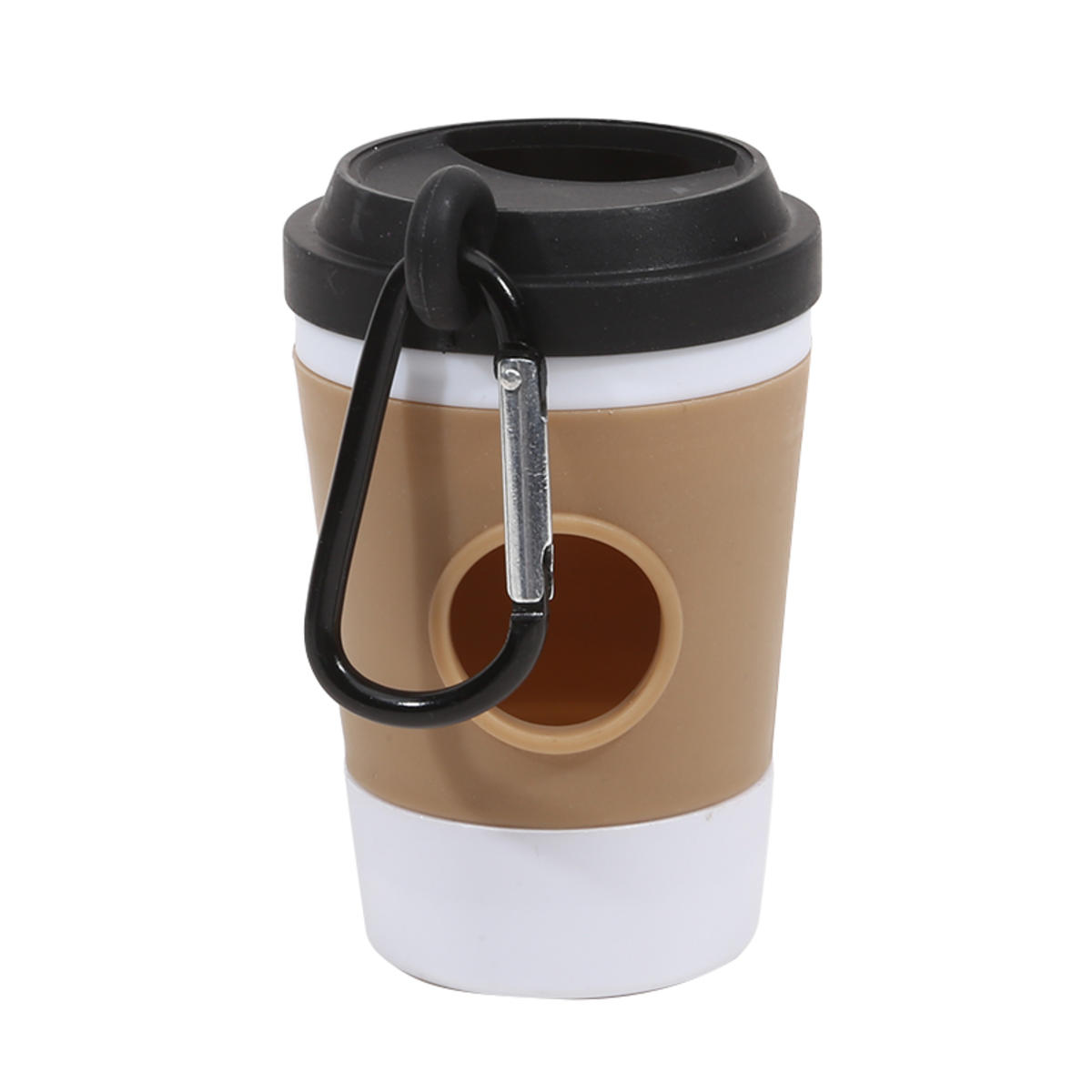 

Portable Dog Poop Bag Holder Pet Waste Bag Dispensers for Dogs Outdoor Pet Trash Bags Dispenser Coffee Cup-shaped Dispenser one size чёрный