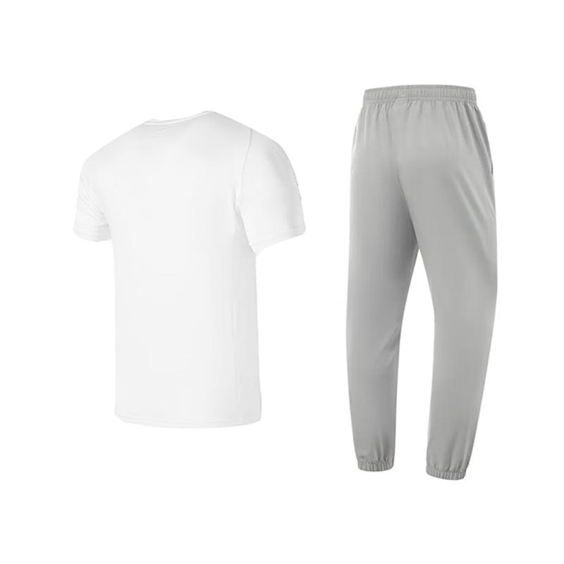 Li Ning Casual Sportswear Unisex White+Coin Gray AHSQ777-2+AKLT541-4