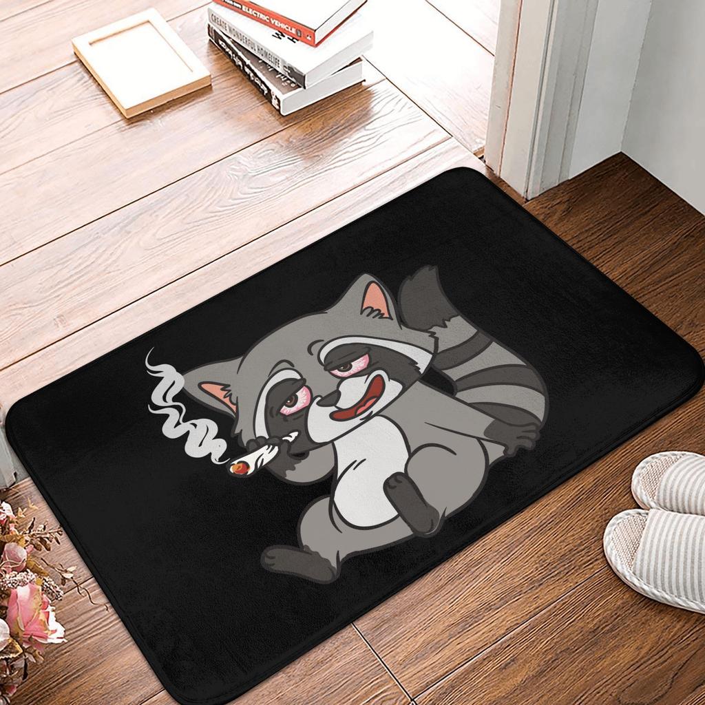 Funny Opposable Thumbs Raccoon Doormat Mat Anti-Slip Racoon Panda Bath Kitchen Balcony Rug Carpet 40*60cm