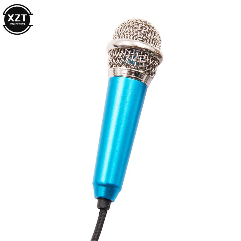 Mini Portable 3.5mm Stereo Studio Mic KTV Karaoke Microphone For Smart Phone Laptop PC Desktop Handheld Audio Microphone