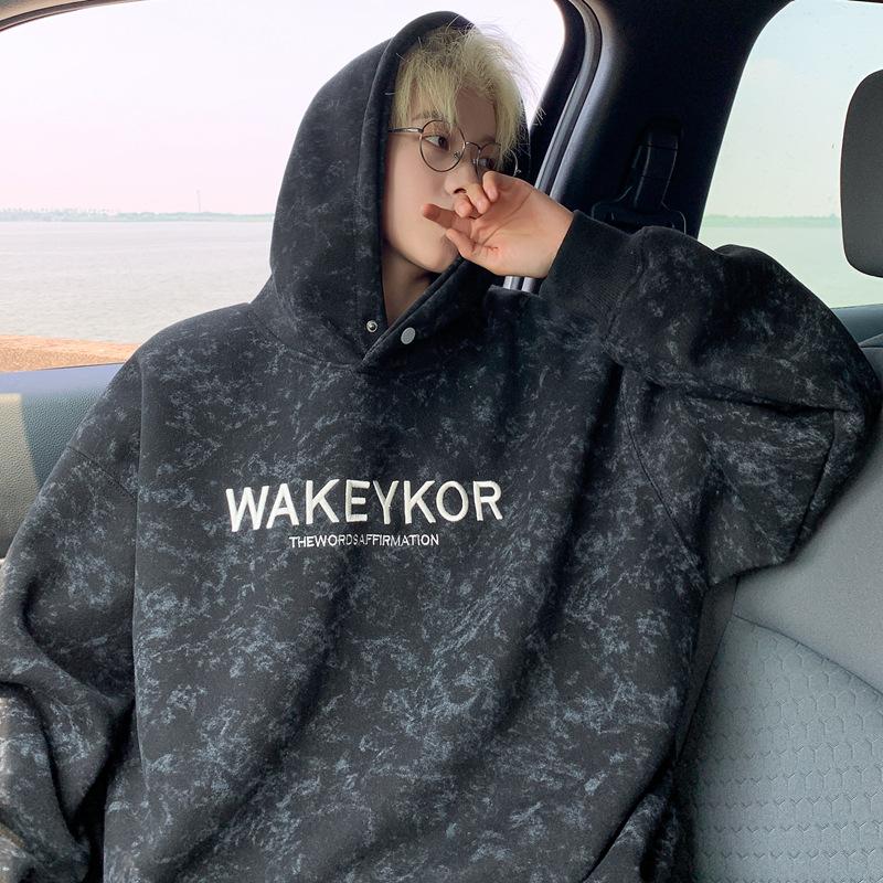 Hooded Sweater Mens Winter Plus Velvet Clothes Updated Youth Coat M