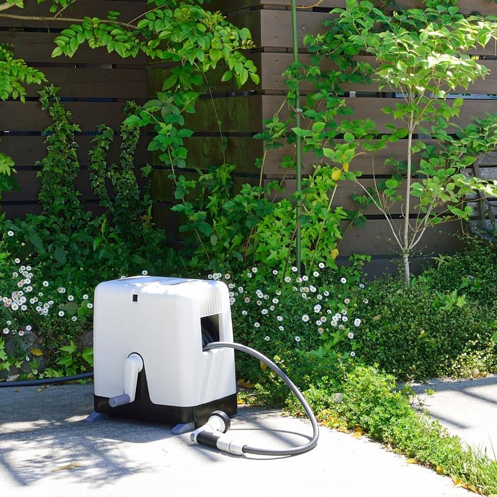 Takagi RC920SK Hose Easy Connection Aurora Twist White Reel, BOXY, 20m, Resistant, Monotone,