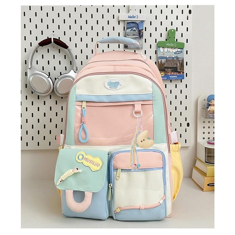 New high-value college style fresh and sweet backpack junior high school students lightweight large-capacity backpack