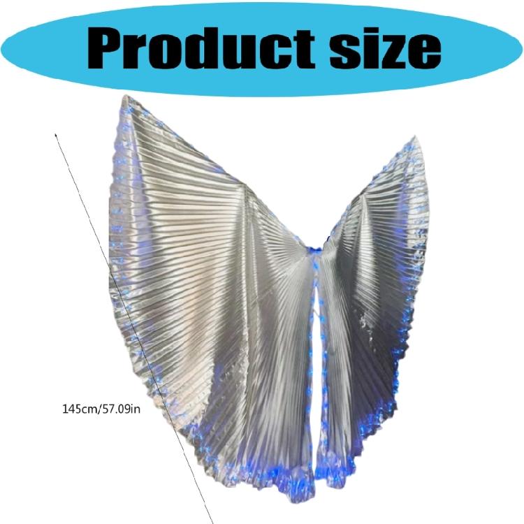 2Pcs LED Light Praise Dance Flags Praise Banners Semicircle Worship Wing Flags Worship Flags for Church Dance Banners