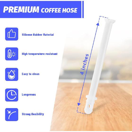 5313226701 Replacement for Nespresso Delonghi Lattissima Plus Aspiration Milk Tube Suction Silicone Pipe (2-Pack)