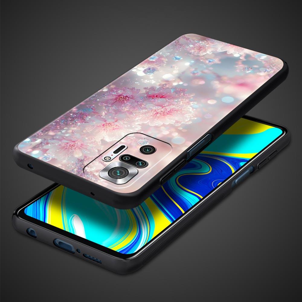 Korean Flower Phone Case Cover for Redmi 14C 10C Note 15 14 13 12 10 11 K40 Pro Plus 5G Soft TPU Shockproof Shell Fundas Capas