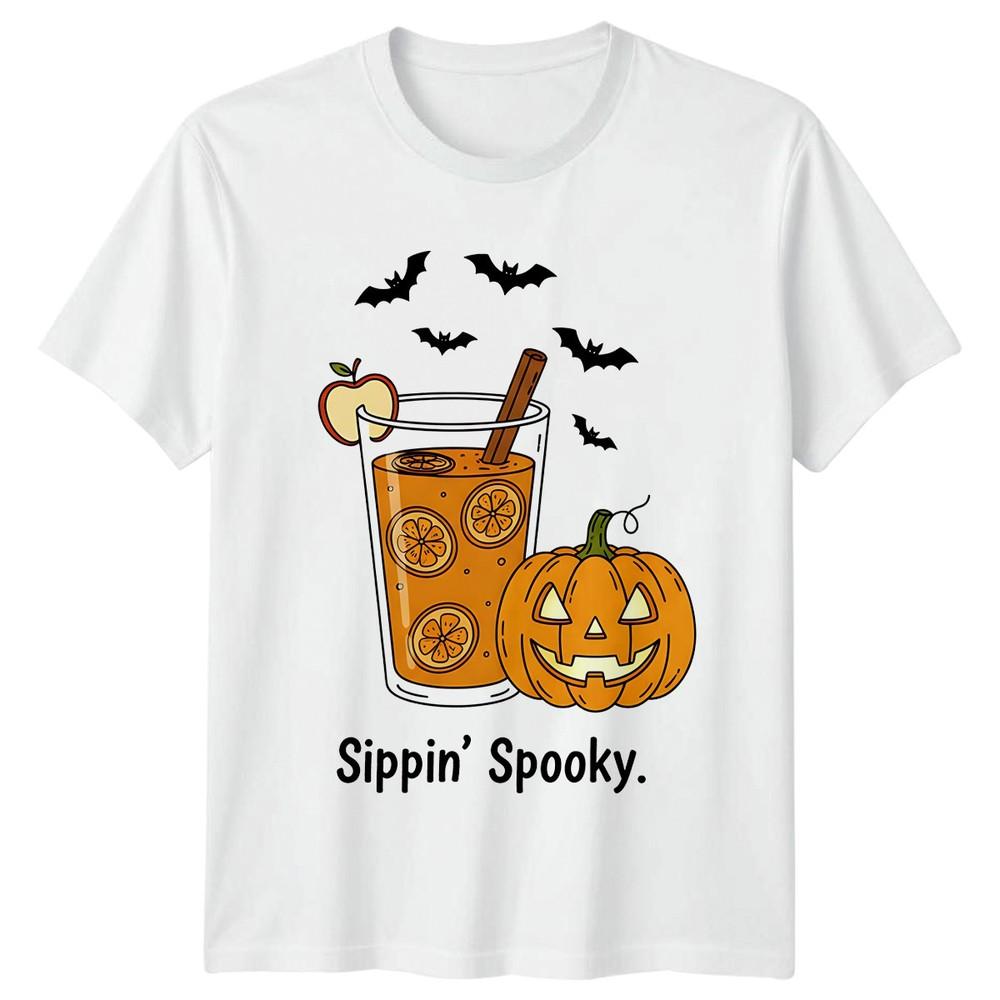 Sippin Spooky TShirt Fall Beverages Halloween Halloween Gift For Him And Her S