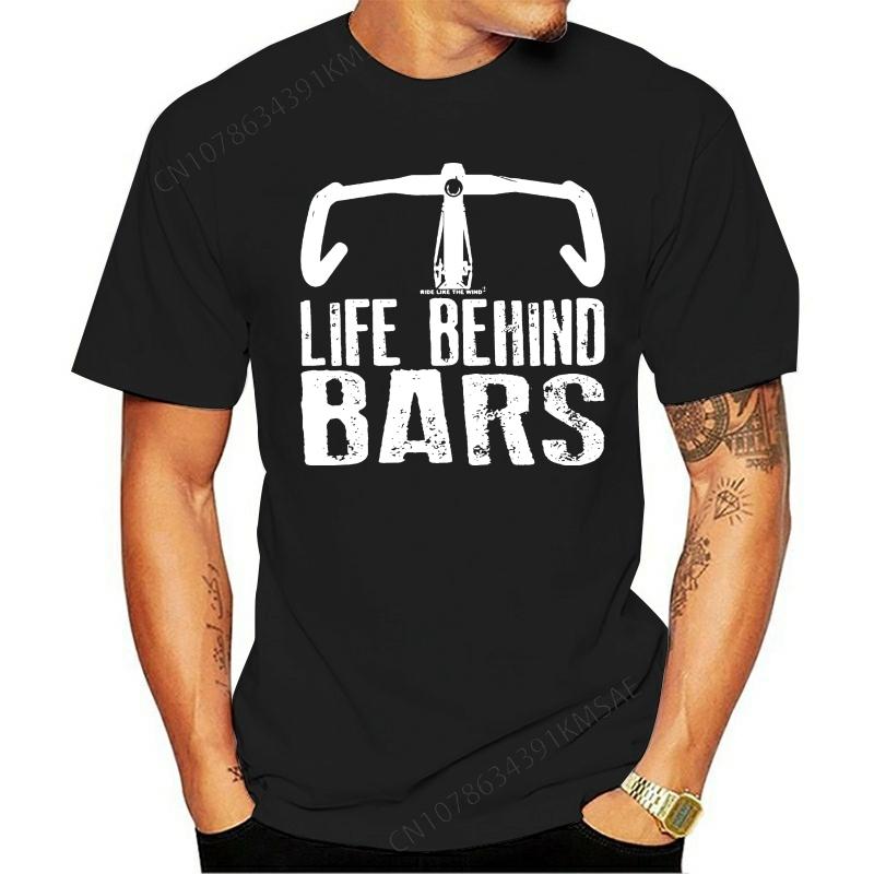 Print T-Shirt Summer Life Behind Bars Racer MENS RLTW T-SHIRT Cycler Cycle Bicycle Birthday Gif